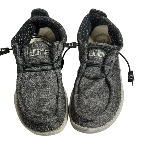 Hey Dude Other - Hey Dude Conrad Linen Mens Size 9 Shoes Iron Gray Loafer Tie